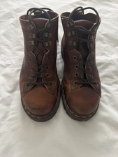 DR. MARTENS - Vtg Made in England 8088 Brown Leather Ankle Boots, Mens 8