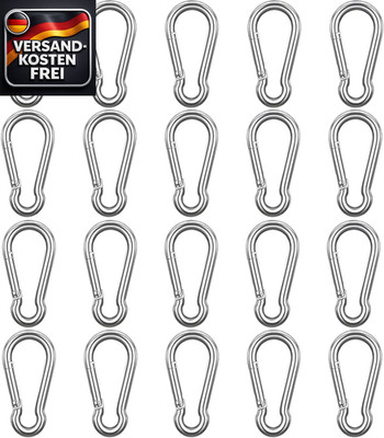 20 Stück&50 Stück Karabiner, 40X4 Mm Karabinerhaken Klein Aluminiumkarabiner Sch