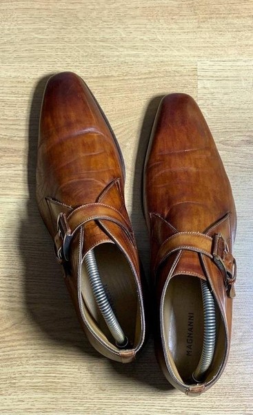 Men Magnanni Heels Brown Leather 43 #1Z8P