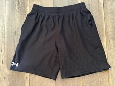 Under Armour black athletic basketball shorts with pockets size YL