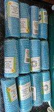 6 In X 5 Yd Light Blue With Dark Blue Strip Deco Mesh Lot Of 12