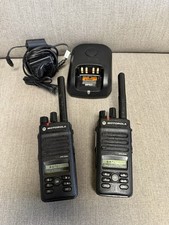2x Motorola MotoTRBO XPR3500e AAH02RDH9VA1AN UHF Radio W/ Batteries