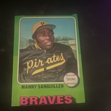 Topps 1975 Series Base Set Manny Sanguillen #515 Pittsburgh Pirates error card