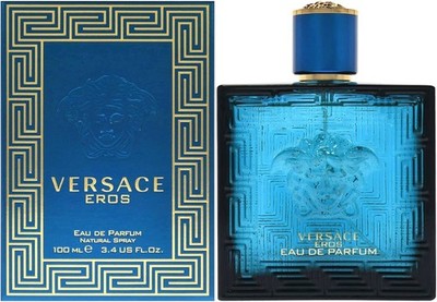 Versace Eros Eau de Parfum Natural Spray, Regular Size 3.4 fl oz / 100 ml