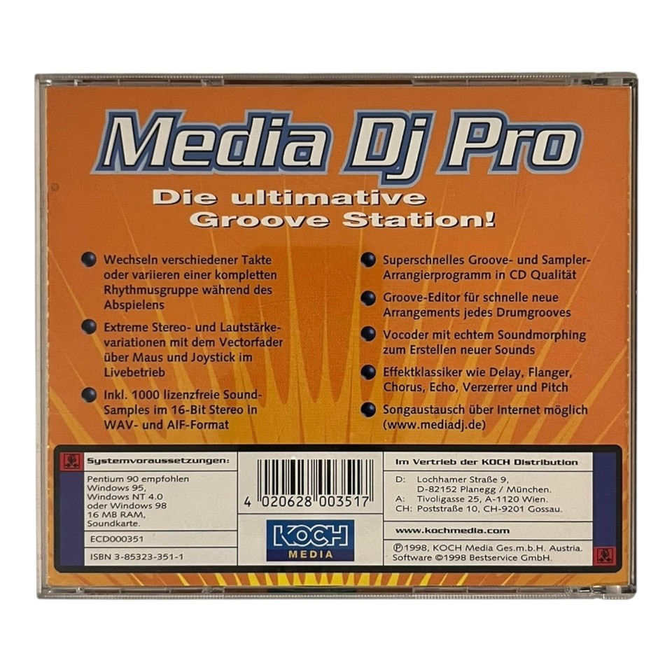 Media DJ Pro PC CD-ROM | Software | 1998 | eBay