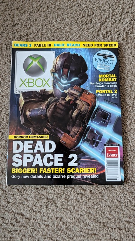 Official Xbox Magazine September 2010 Dead Space 2 Portal 2 Video Game Games