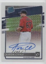 2020 Panini Donruss Optic White Mojo Prizm 42/99 Aaron Civale #RRS-AC Auto 0cx3