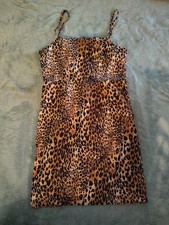 Forever 21 Cheetah Maxi Dress Size Medium Spaghetti Strap
