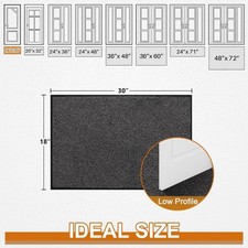 Front Door Mat, Dirt Trapper Welcome Mat for Outdoor Indoor, Non-Slip Waterpr...