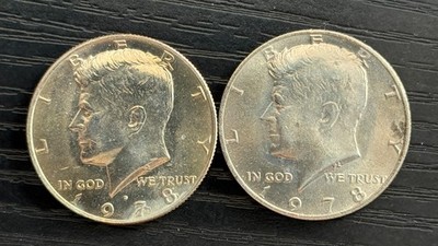 1978 P-D Kennedy Half Dollar 50c CLAD AU Coins (2) - ME5221