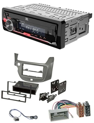 JBL AUX USB Bluetooth MP3 Autoradio für Honda Jazz (ab 2009) - silber - Bild 1 von 4