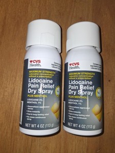 Lot of 2 CVS Health Maximum Strength Pain Relief Sprays 4 oz