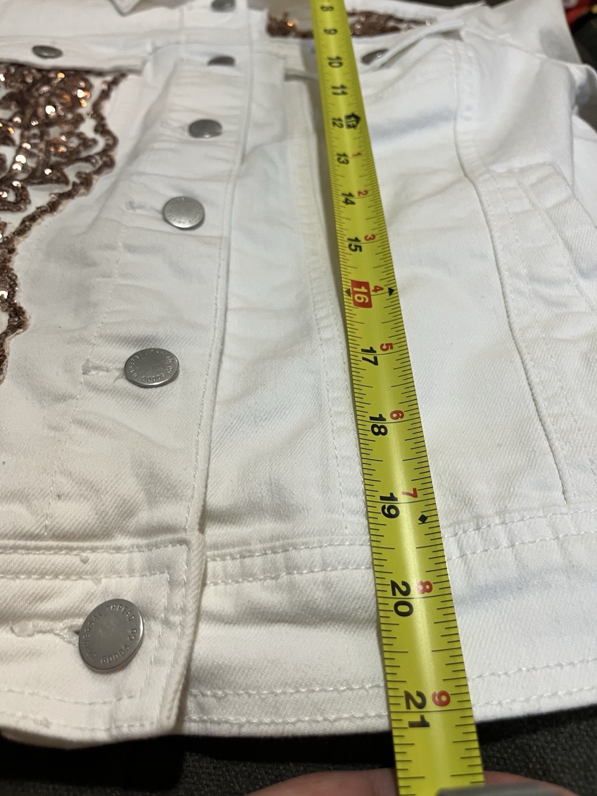 UNIVERSAL THREAD Patchwork denim jacket with sequ… - image 6