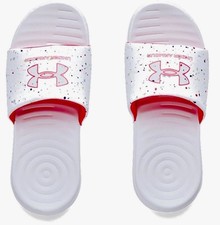 Under Armour Youth Authentic Slide Sandals Water Friendly Comfort Zone 4Y Pink.