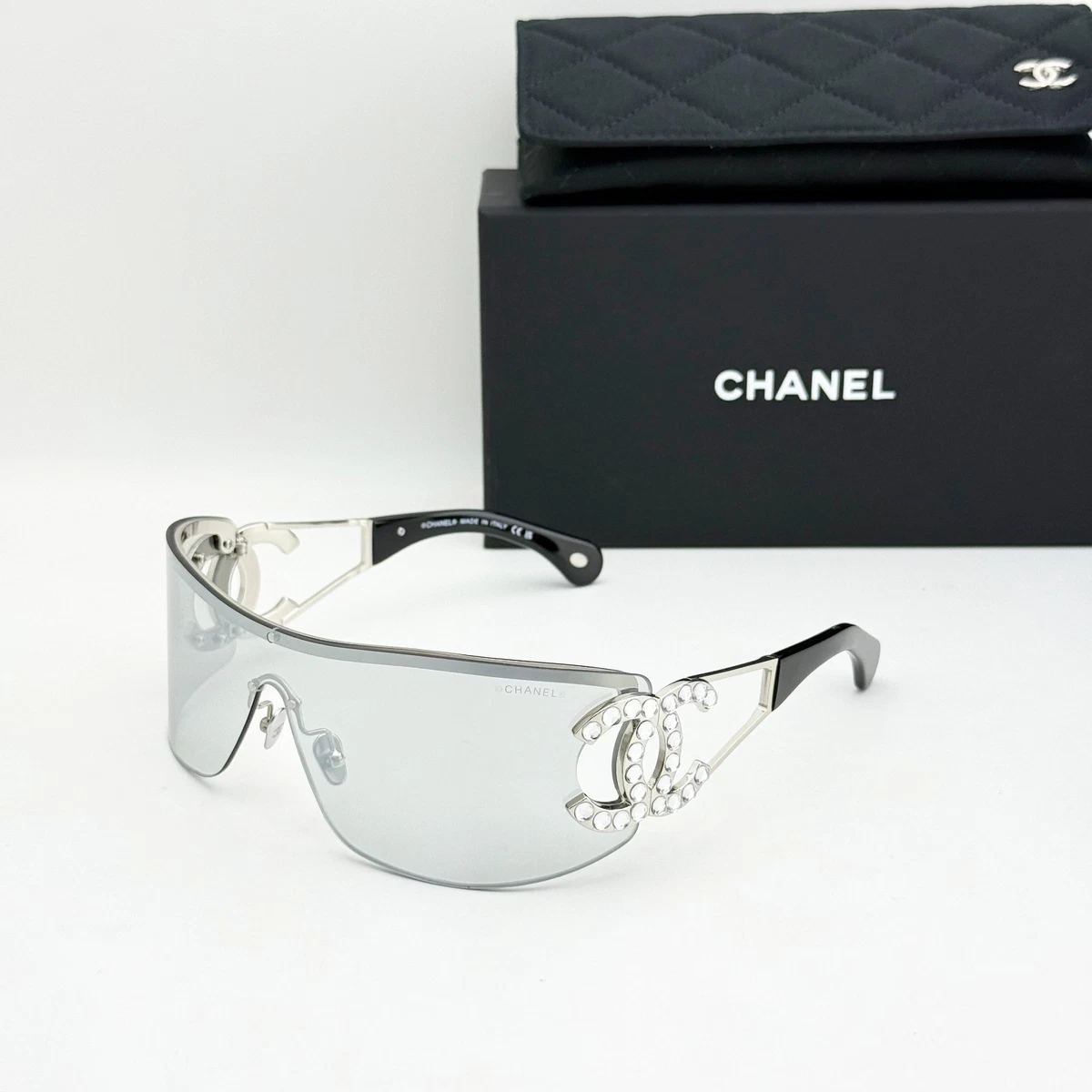 CHANEL リムレス サングラス 伊達メガネ ケース付き rimless CHANEL Rimless Mirrored Sunglasses for Women for sale | eBay