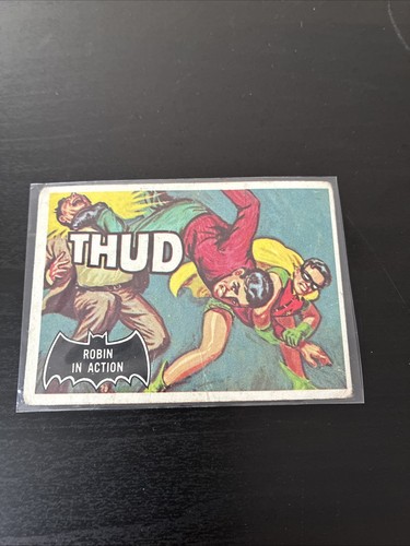 1966 Topps Batman Black Bat #18 Robin in Action — Raw