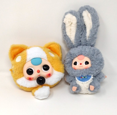 BABY THREE Lot Of 2 Cat Bag Bunny BB3 Plush