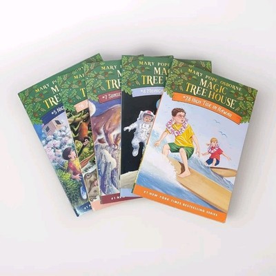 5 Magic Tree House Lot Paperback Books Mary Pope Osborne 5, 6, 7, 8, 28 Scholast