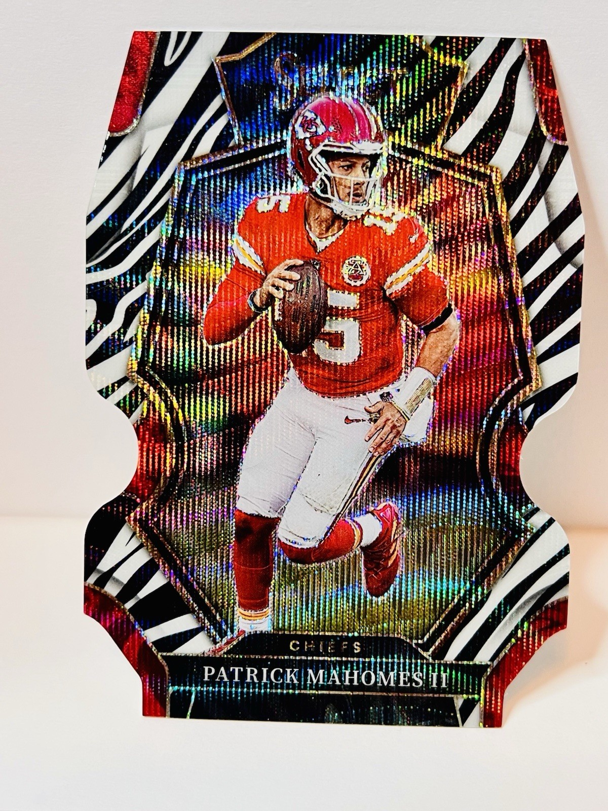 2022 Panini Select Premier Level Zebra Prizm Patrick Mahomes Case Hit SSP Chiefs