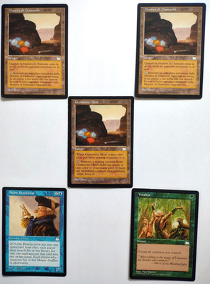 MTG Weatherlight Lot Gemstone Mine x3 2 Italian Vintage LP/MP Magic Cards