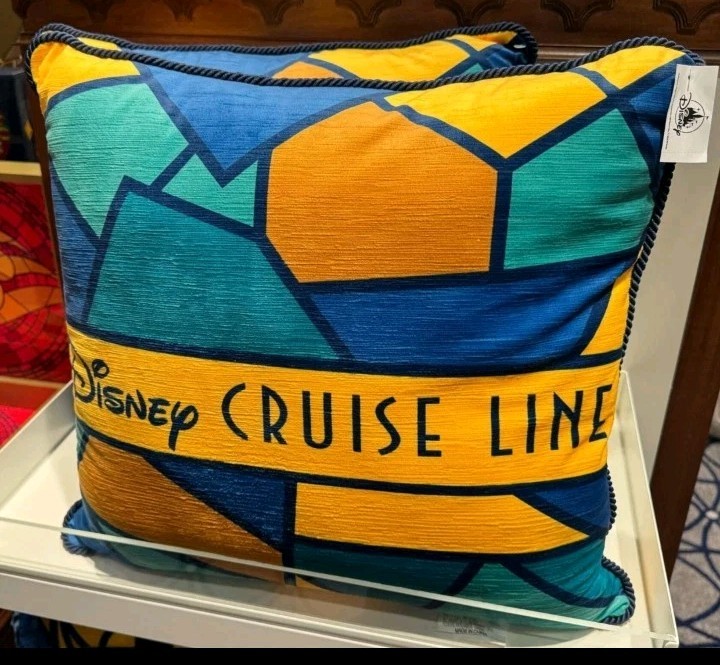 🔥Disney Throw Pillow - Disney Cruise Line - Colorful Mosaic Collection🔥