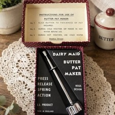 Vintage Dairy Maid Butter Pat Maker - Boxed - Made in England