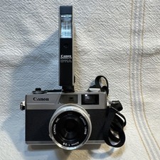 Vtg 35 MM Canon Canonet 28 Camera With Speedlite Flash-Untested