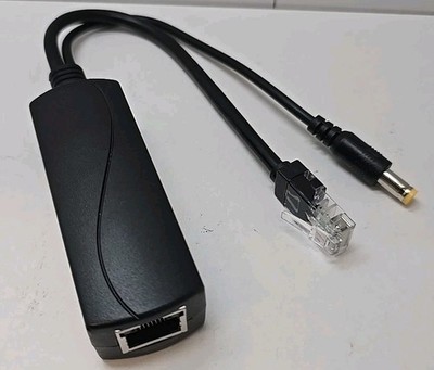 Revotech Gigabit PoE Splitter 48V to 12V 2A, 5.5x2.5mm DC IEEE 802.3af/at
