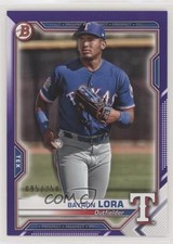 2021 Bowman Prospects Purple Border 95/250 Bayron Lora #BP-139 4z8