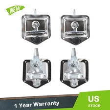 4x Trailer Door Latch T-Handle Locking Stainless Steel Keys Camper RV Truck Tool