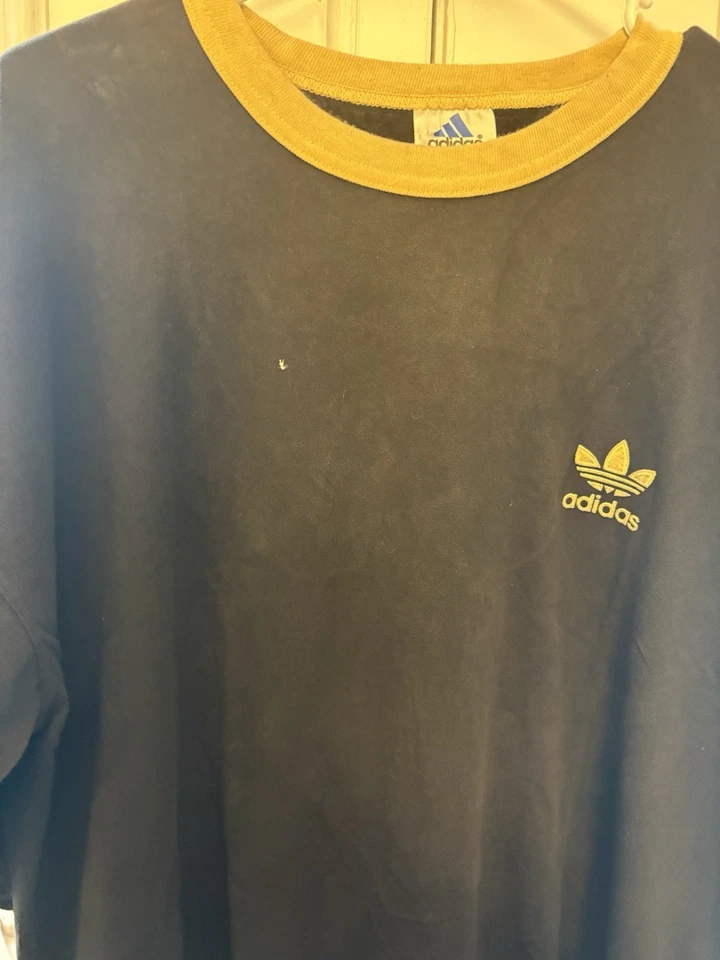 Vintage Adidas Short Sleeve Black Tshirt Late 80s Early 90s Made In USA Size XL - Image 3 of 3