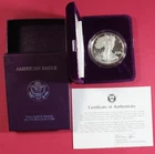 1986 UNITED STATES PROOF AMERICAN SILVER EAGLE DOLLAR W/ OGP & COA