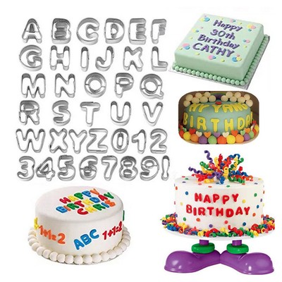  37 Pcs Buchstaben Kuchenform Zahlenkuchenformen Edelstahlkuchenform