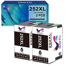 2PK 252XL For Epson Black Ink Cartridges for WorkForce WF-3620 3640 WF-7720DTWF
