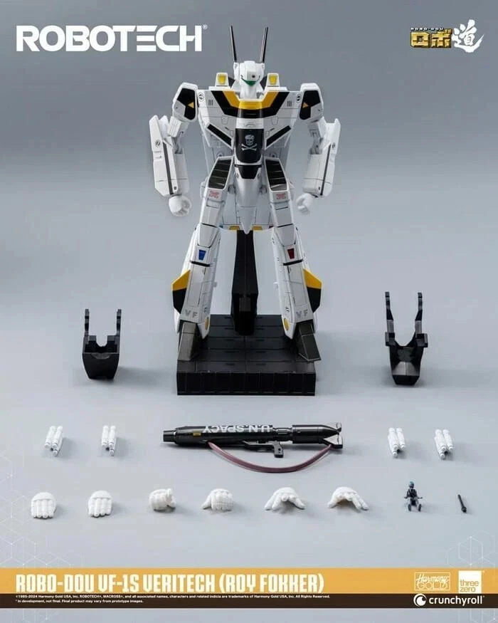 MACROSS ROBOTECH VF-1S Veritech Roy Fokker RoboDou Action Figure Robot ThreeZero - Imagen 3 de 4