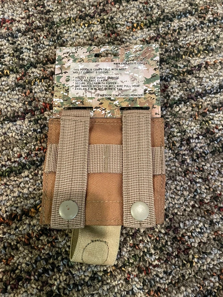NUEVO Enola Gaye WP40 Smoke Grenade Molle Bolsa Única - Marrón Tostado EG Foto 2 de 2