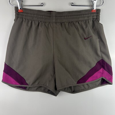 Nike Women Shorts Small Dri Fit Running Walking Unlined Brown