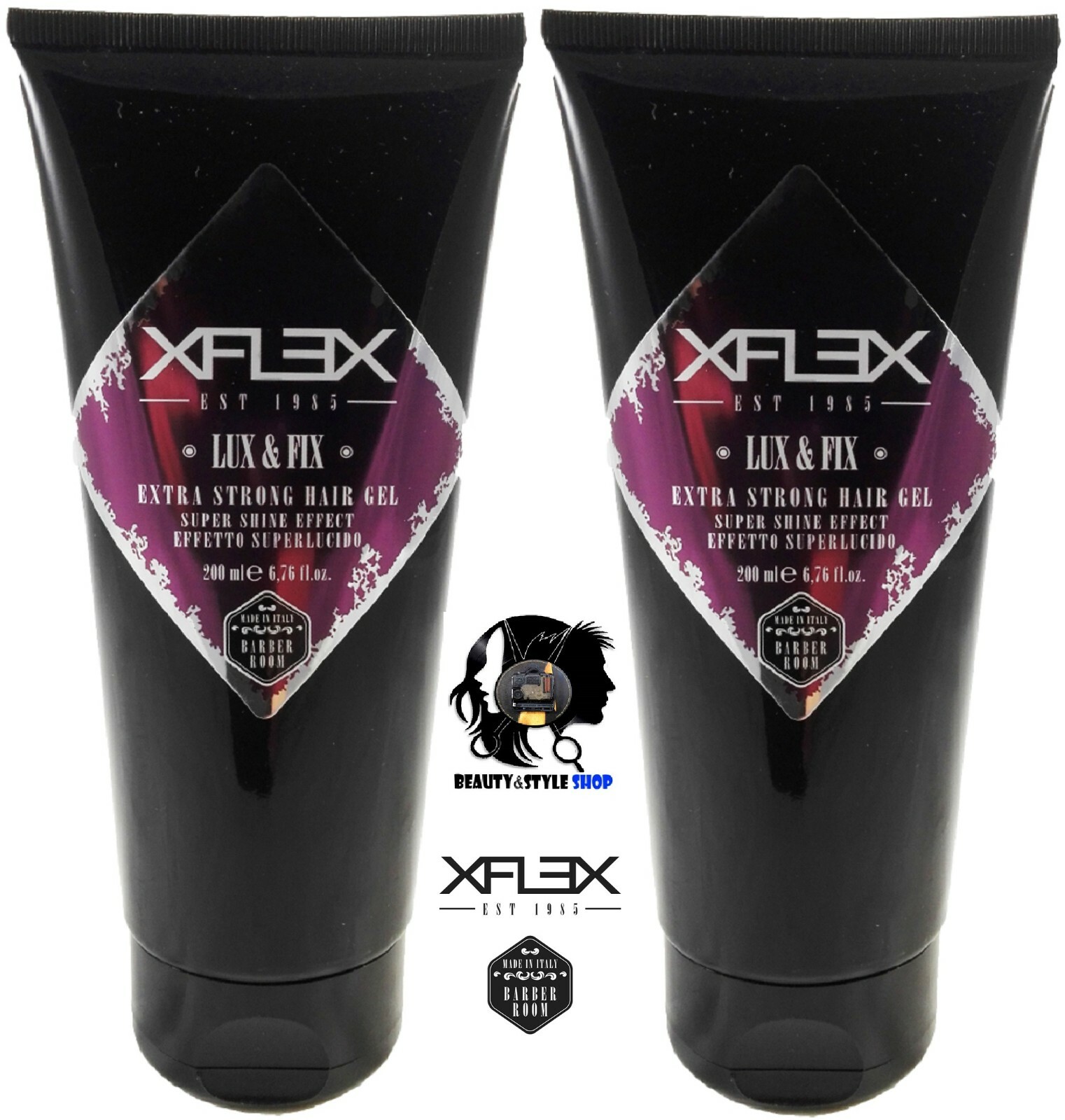 XFLEX GEL CAPELLI EXTRA STRONG LUX & FIX 2X200ML PROFESSIONALE EXTRA LUCIDO