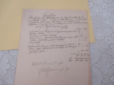 um 1885 GEOMETER OTTO HOFMANN Dippoldiswalde LIQUIDATION für Ernst Otto Irmer