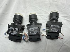 3x Allen Bradley 800E-3T5 Push Button w/ 800e-3x10 Contact Block