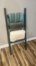 Classic Blanket Ladder - Rustic Wood Blanket Ladder - Wood Quilt Ladder