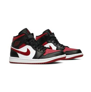 jordan retro 1 mid black and red