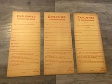 Pennsylvania Railroad Explosives Shipping Cards Lot of 3
