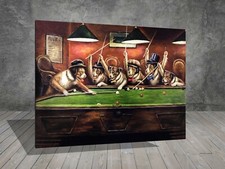 Cassius Marcellus Coolidge Kelly Pool , Dogs Playing Pool PAINTING POSTER 823