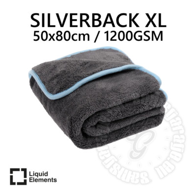 Liquid Elements Silverback XL 50x80cm 1200GSM Mikrofaser Trocken Tuch Autopflege