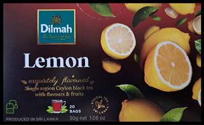 DILMAH Tee - Lemon  Flavoured Black Ceylon Tea  20 Teebeutel