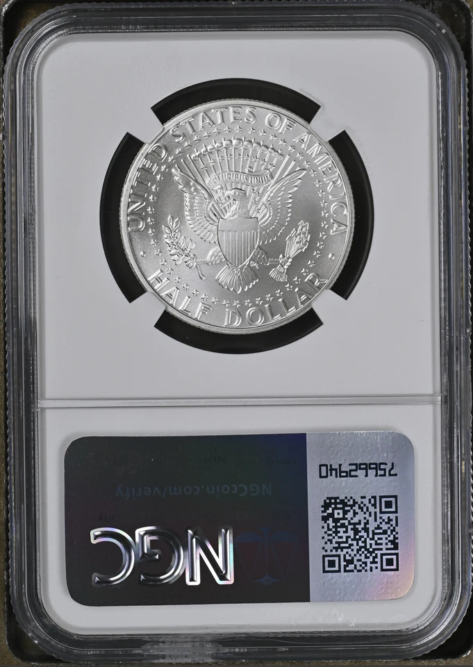 :1998-S S50C PLATA KENNEDY MEDIO DÓLAR NGC MATE PROOF SP70 RARO R3 TOP POP Foto 2 de 2