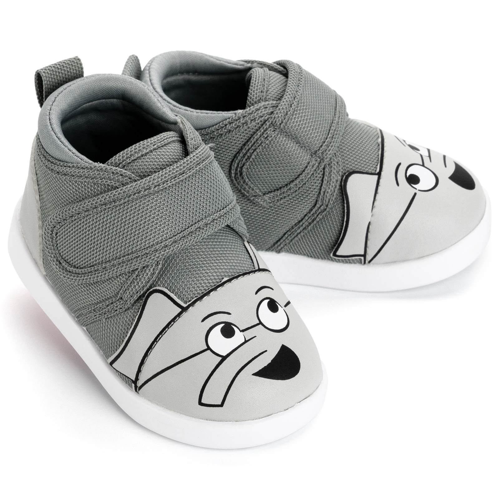 Mo Willems' Elephant Gerald Squeaky Toddler Shoes | Gray-image