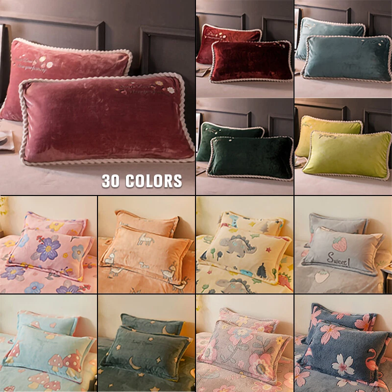 Flannel top pillow covers