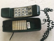 Vintage Green Push Button Corded Wall Desk Phone READ 